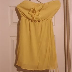 Yellow topless dress